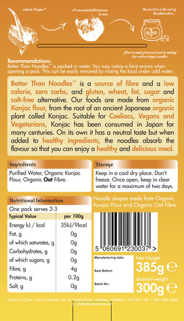 Organic Better Than Noodles Thai Style 385g – Better Than Foods
